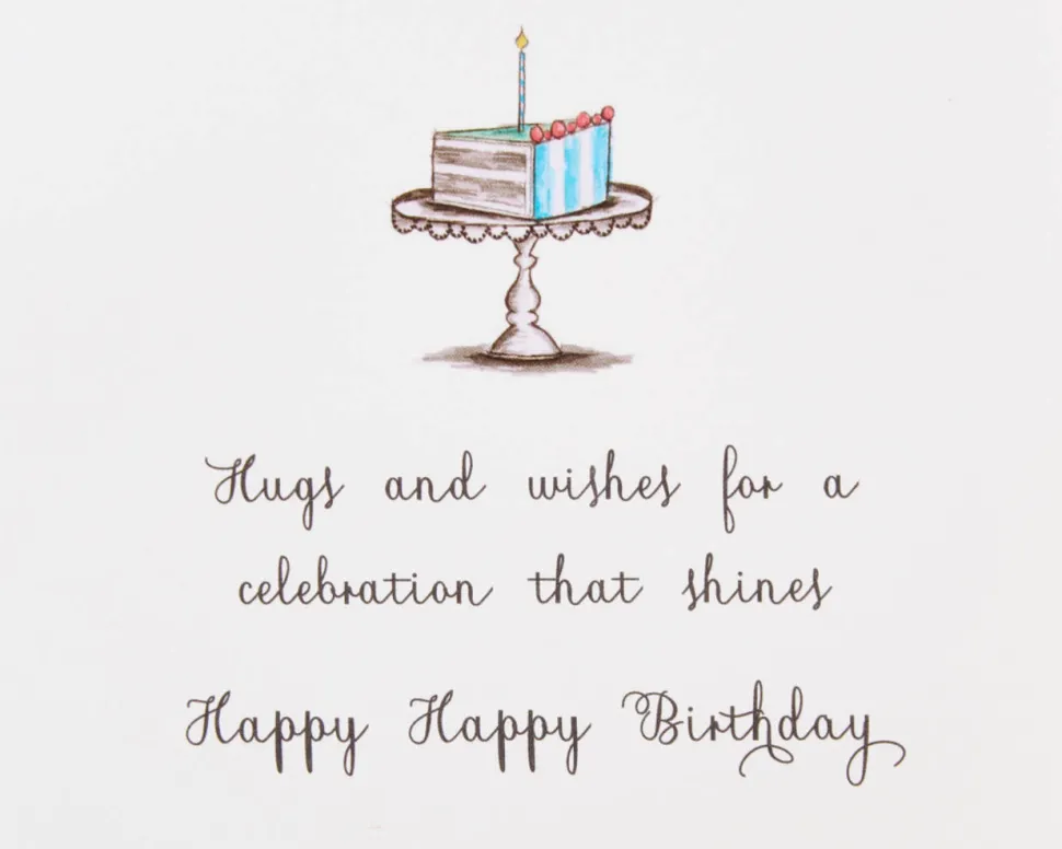 Girl Holding Cake Birthday Greeting Card- Designed by Bella Pilar