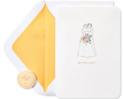 Girl Meets Girl Wedding Greeting Card