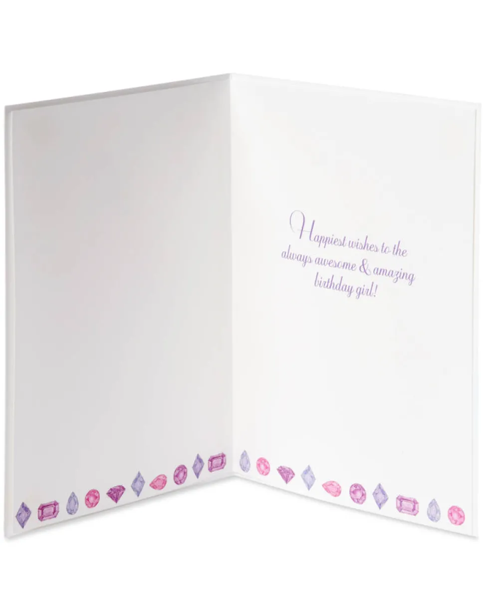 Girl with Balloon Birthday Greeting Card- Designed by Bella Pilar