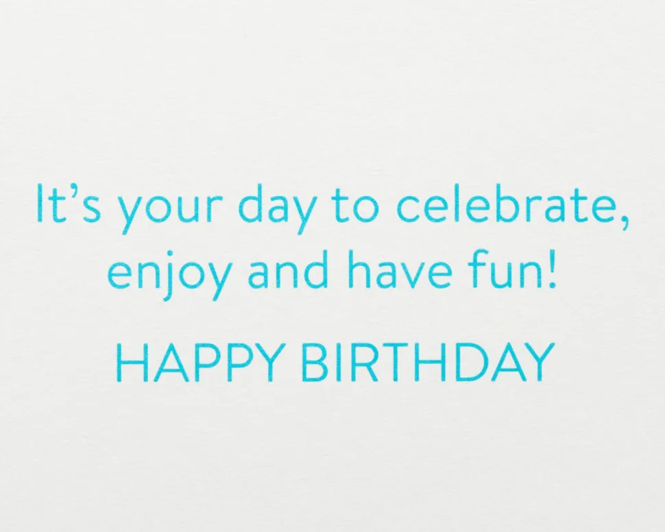Glittered Rainbow Cake Birthday Greeting Card