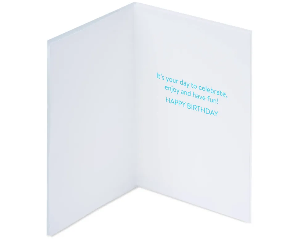 Glittered Rainbow Cake Birthday Greeting Card