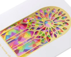 God Shines In You Religious Stained Glass Birthday Greeting Card – Illustrated by Sandra K Pena