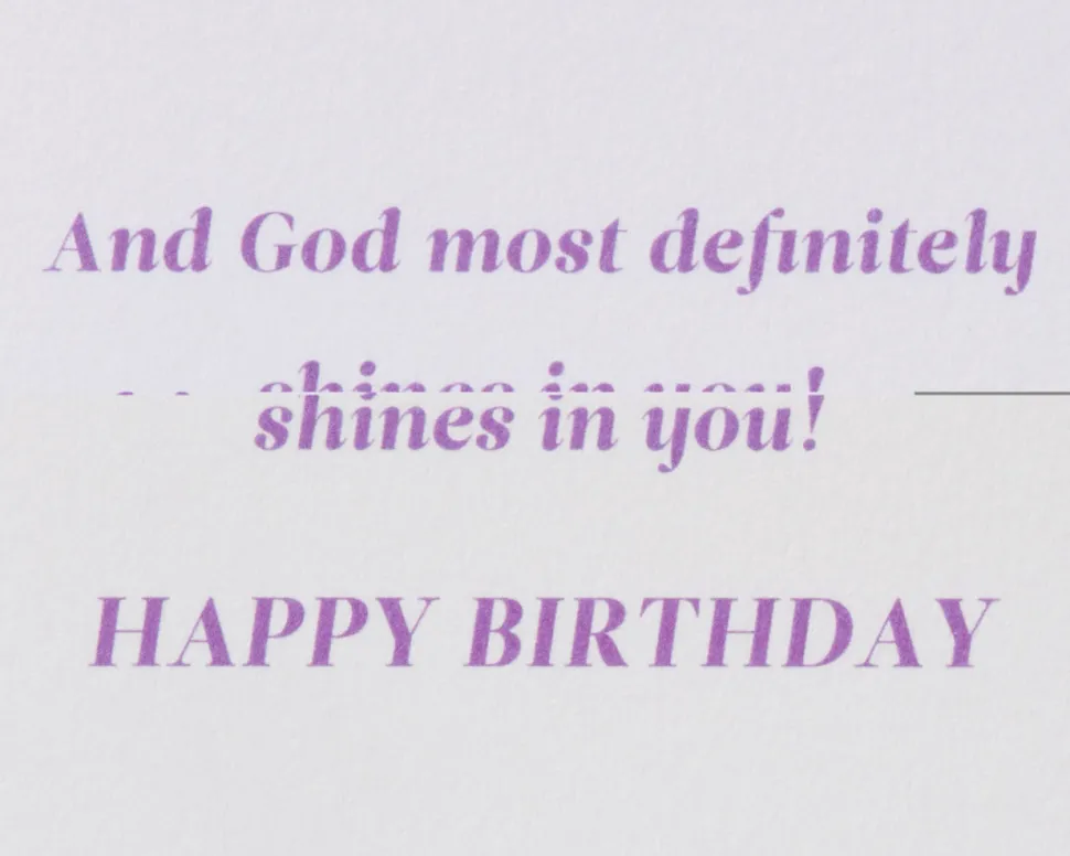 God Shines In You Religious Stained Glass Birthday Greeting Card – Illustrated by Sandra K Pena