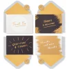 Gold, Black and Cream Blank Note Cards with Envelopes, 16-Count
