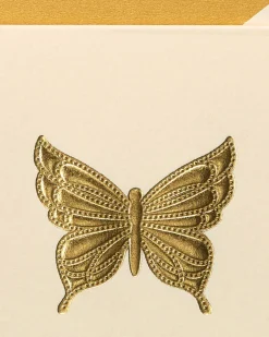 Gold Butterfly Boxed Blank Cards and Envelopes, 16-Count