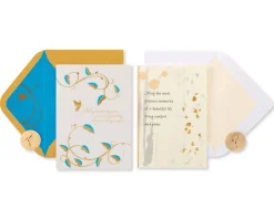 Gold Glitter Sympathy Greeting Card Bundle, 2-Count