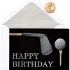 Golf Club And Ball Birthday Greeting Card
