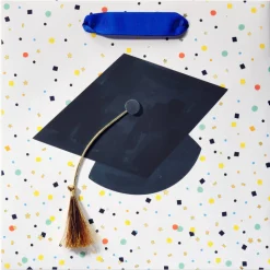 Grad Cap 8″ Medium Graduation Gift Bag, 1 Bag