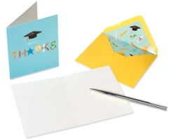 Graduation Icons Thank You Boxed Blank Note Cards with Envelopes, 20-Count
