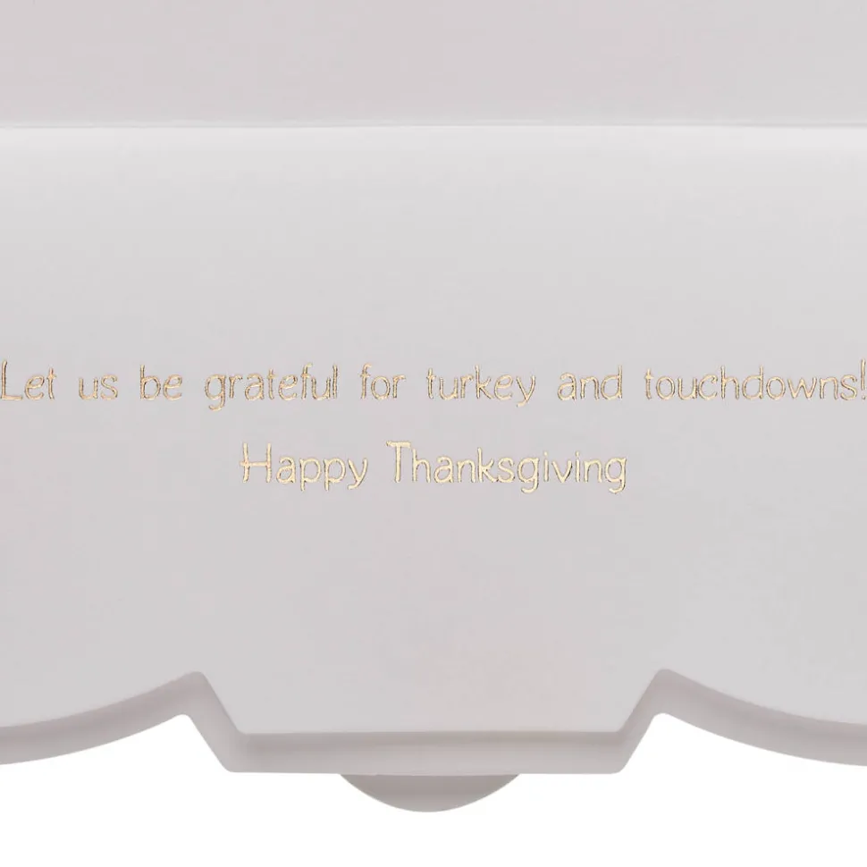 Grateful for Turkey and Touchdowns Thanksgiving Football Greeting Card