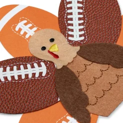 Grateful for Turkey and Touchdowns Thanksgiving Football Greeting Card