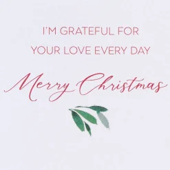 Grateful For Your Love Romantic Christmas Greeting Card