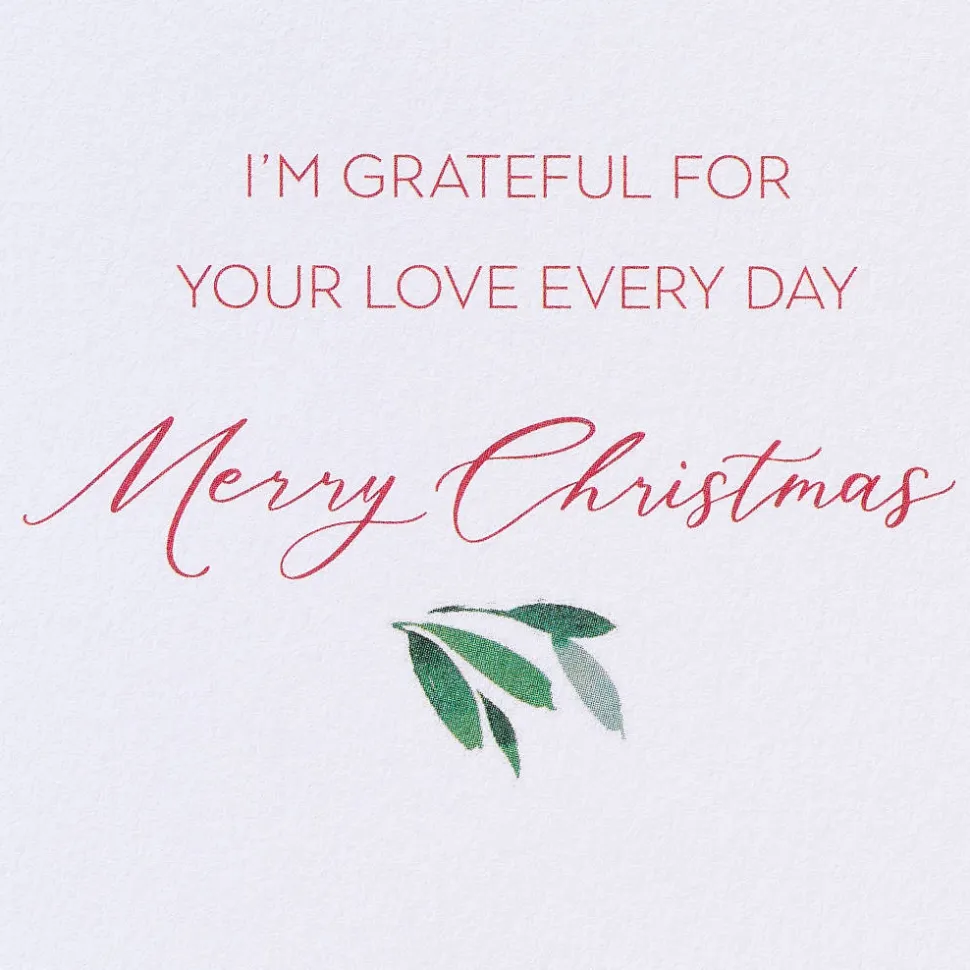 Grateful For Your Love Romantic Christmas Greeting Card