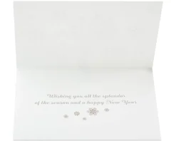 Hanging Glitter Snowflakes Holiday Boxed Cards – Glitter-Free, 12-Count