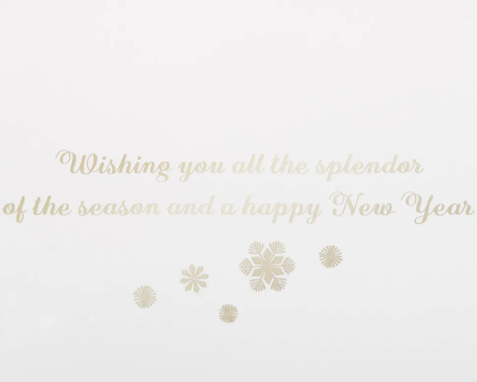 Hanging Glitter Snowflakes Holiday Boxed Cards, 12-Count