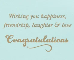 Happiness, Friendship, Laughter & Love Wedding Greeting Card