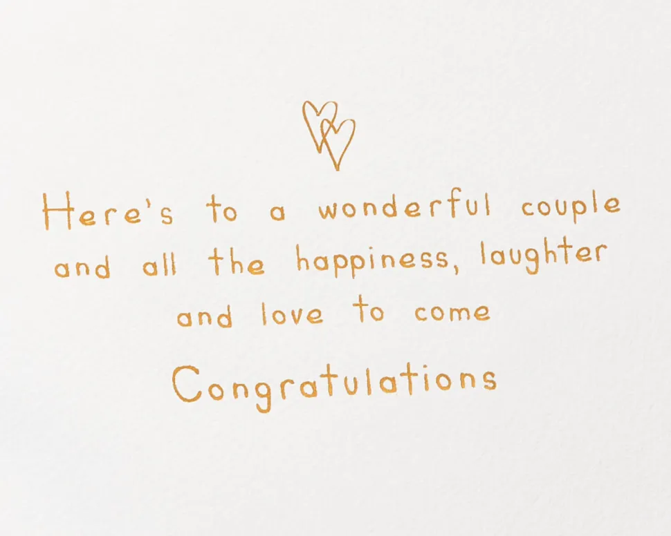 Happiness, Laughter and Love Wedding Shower Greeting Card for Couple – Designed by House of Turnowsky