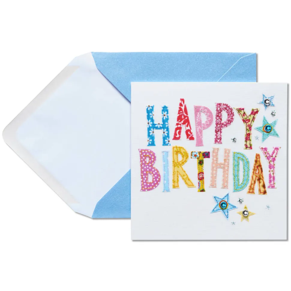 Happy Birthday Stitching Birthday Greeting Card