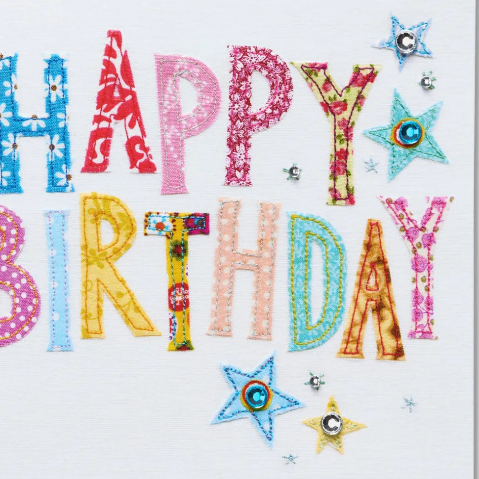 Happy Birthday Stitching Birthday Greeting Card