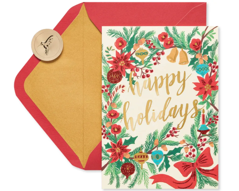 Happy Holidays Holiday Boxed Cards, 14-Count