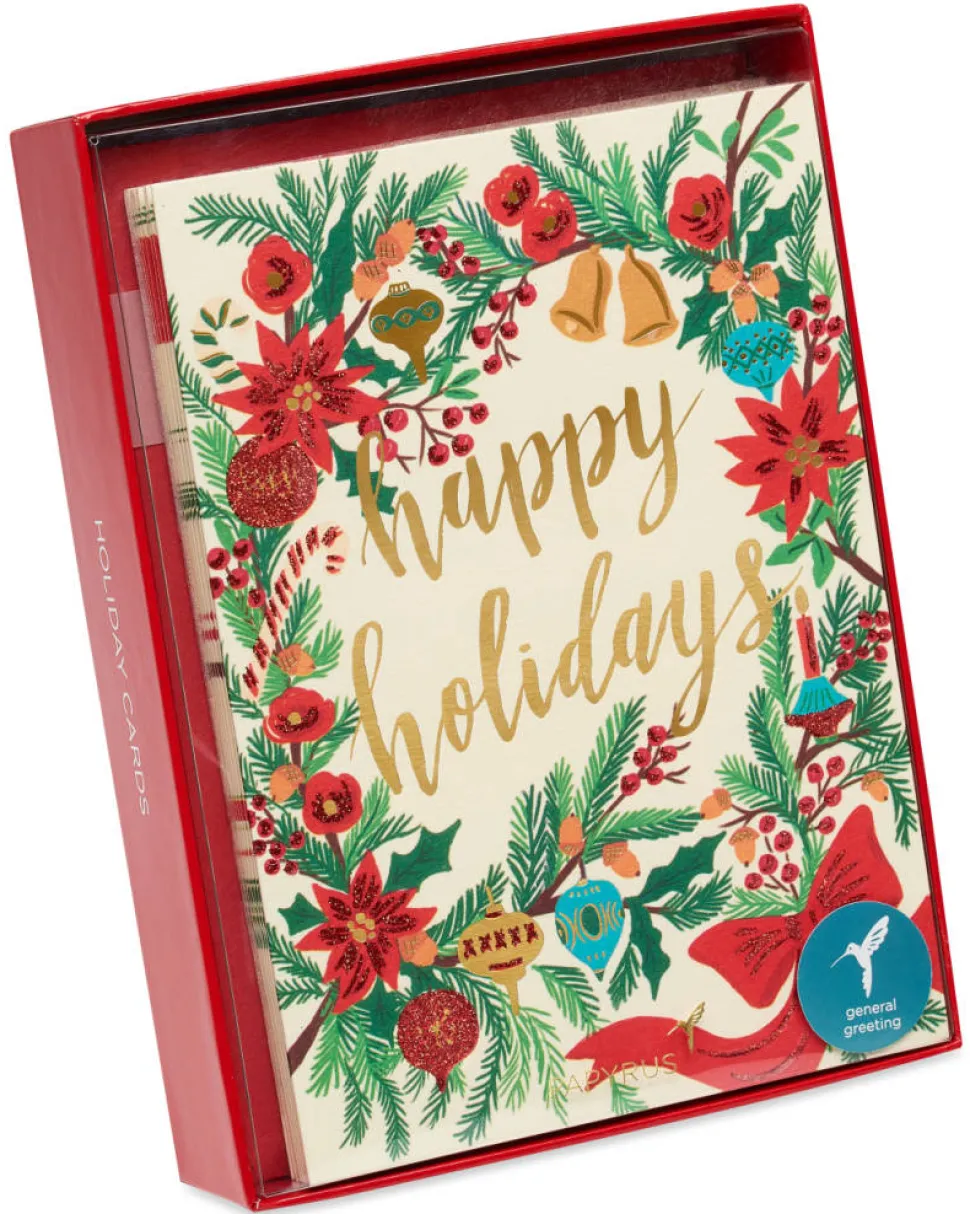 Happy Holidays Holiday Boxed Cards, 14-Count