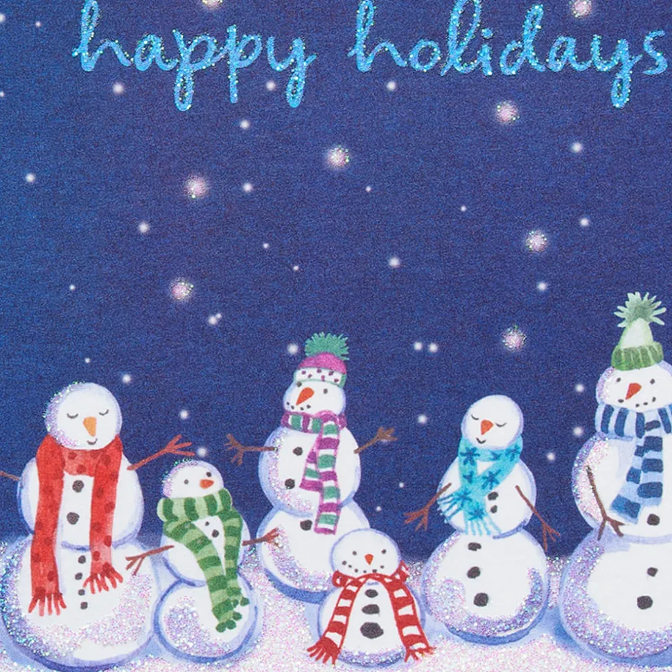 Happy Holidays Snowmen Christmas Boxed Cards, 20-Count