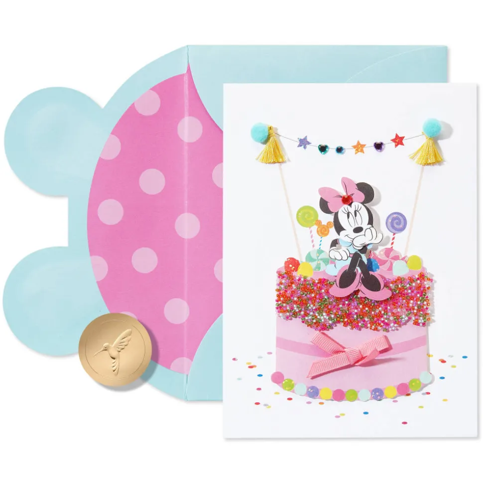 Happy Wishes Minnie Mouse Birthday Greeting Card