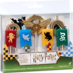 Harry Potter Quidditch Cake Topper Birthday Candles, 8-Count