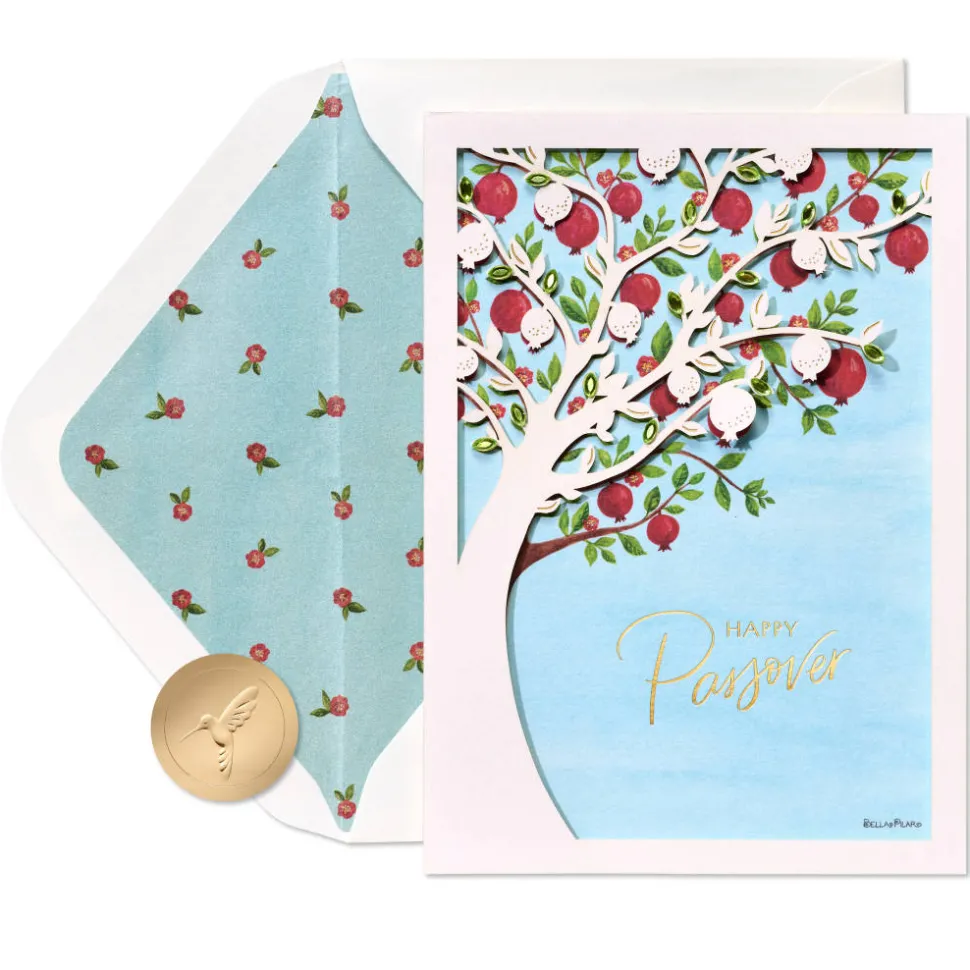 Health and Happiness Passover Greeting Card- Designed by Bella Pilar