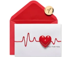Heart Beat Romantic Valentine’s Day Greeting Card