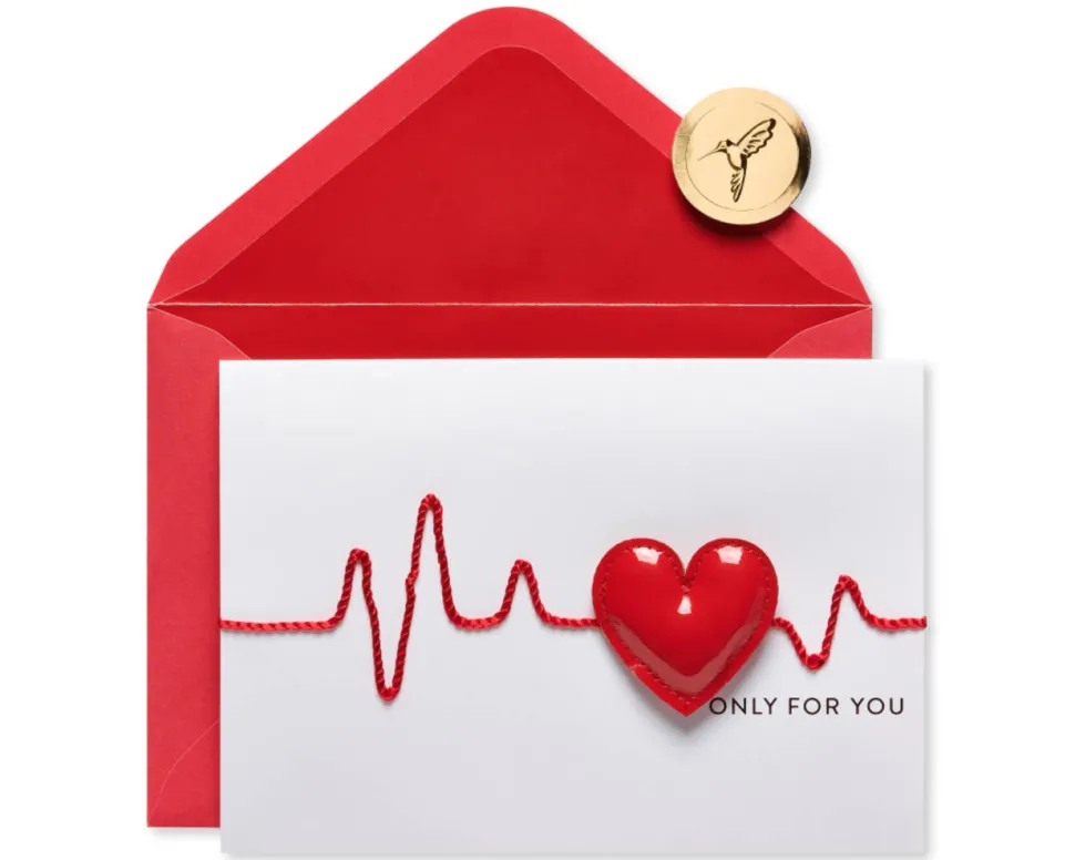 Heart Beat Romantic Valentine’s Day Greeting Card