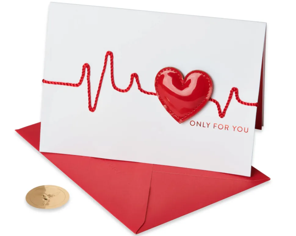 Heart Beat Romantic Valentine’s Day Greeting Card