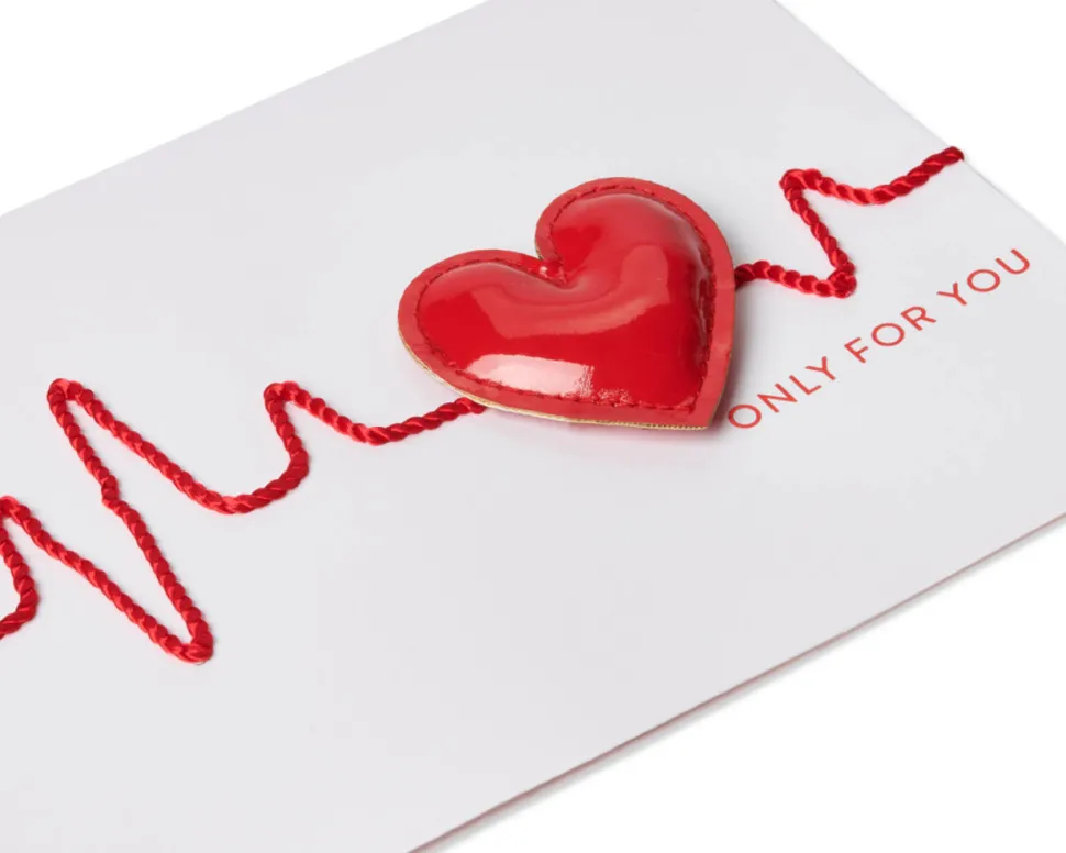 Heart Beat Romantic Valentine’s Day Greeting Card