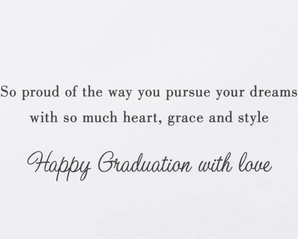Heart, Grace, and Style Graduation Greeting Card