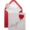 Heart Shaped Balloon Embroidered Greeting Card