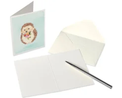 Hedgehog with Flower Boxed Blank Note Cards with Envelopes, 14-Count