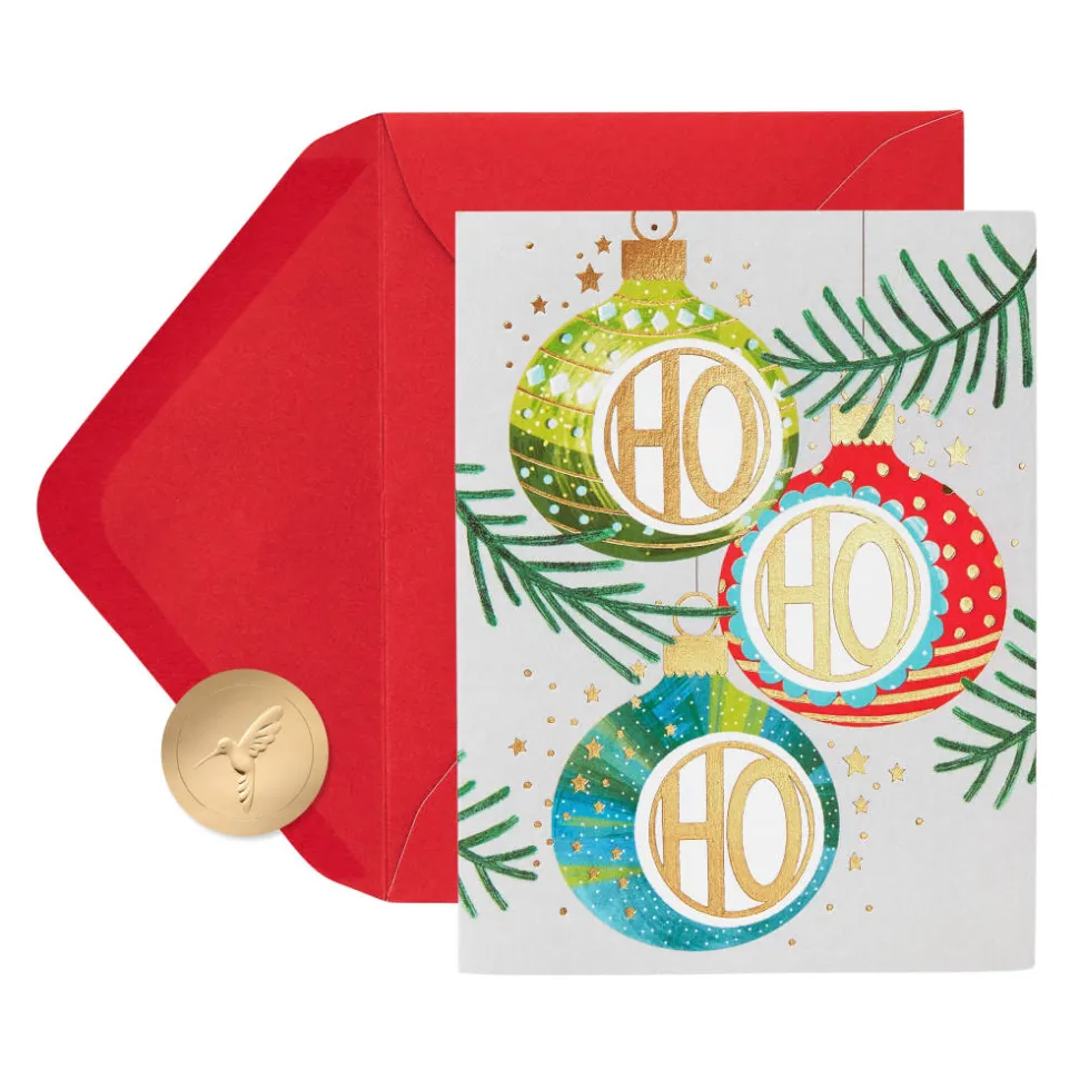Ho Ho Ho Christmas Boxed Cards with Envelopes, 20-Count