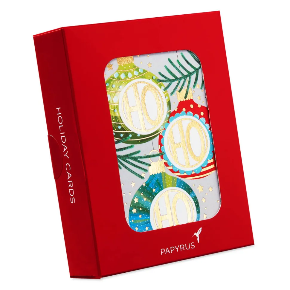 Ho Ho Ho Christmas Boxed Cards with Envelopes, 20-Count