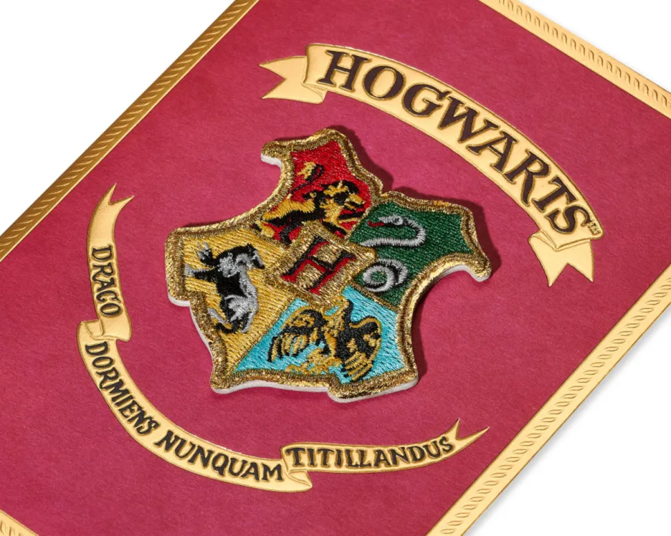 Hogwarts Patch Harry Potter Blank Greeting Card