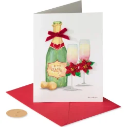 Holiday Toast Christmas Greeting Card for Wife