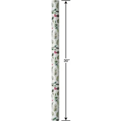 Holly, Wreath, Gold Holiday Wrapping Paper Rolls, 3 Rolls