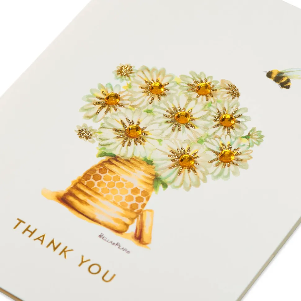 Honeybee Thank You Greeting Card- Designed by Bella Pilar