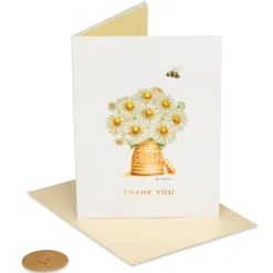 Honeybee Thank You Greeting Card- Designed by Bella Pilar
