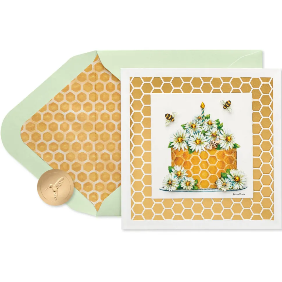 Honeybees Blank Birthday Greeting Card – Designed by Bella Pilar