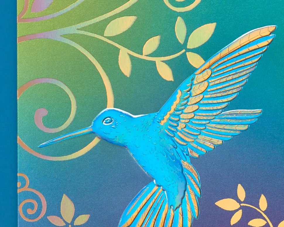Hummingbird Boxed Blank Note Cards, 12-Count