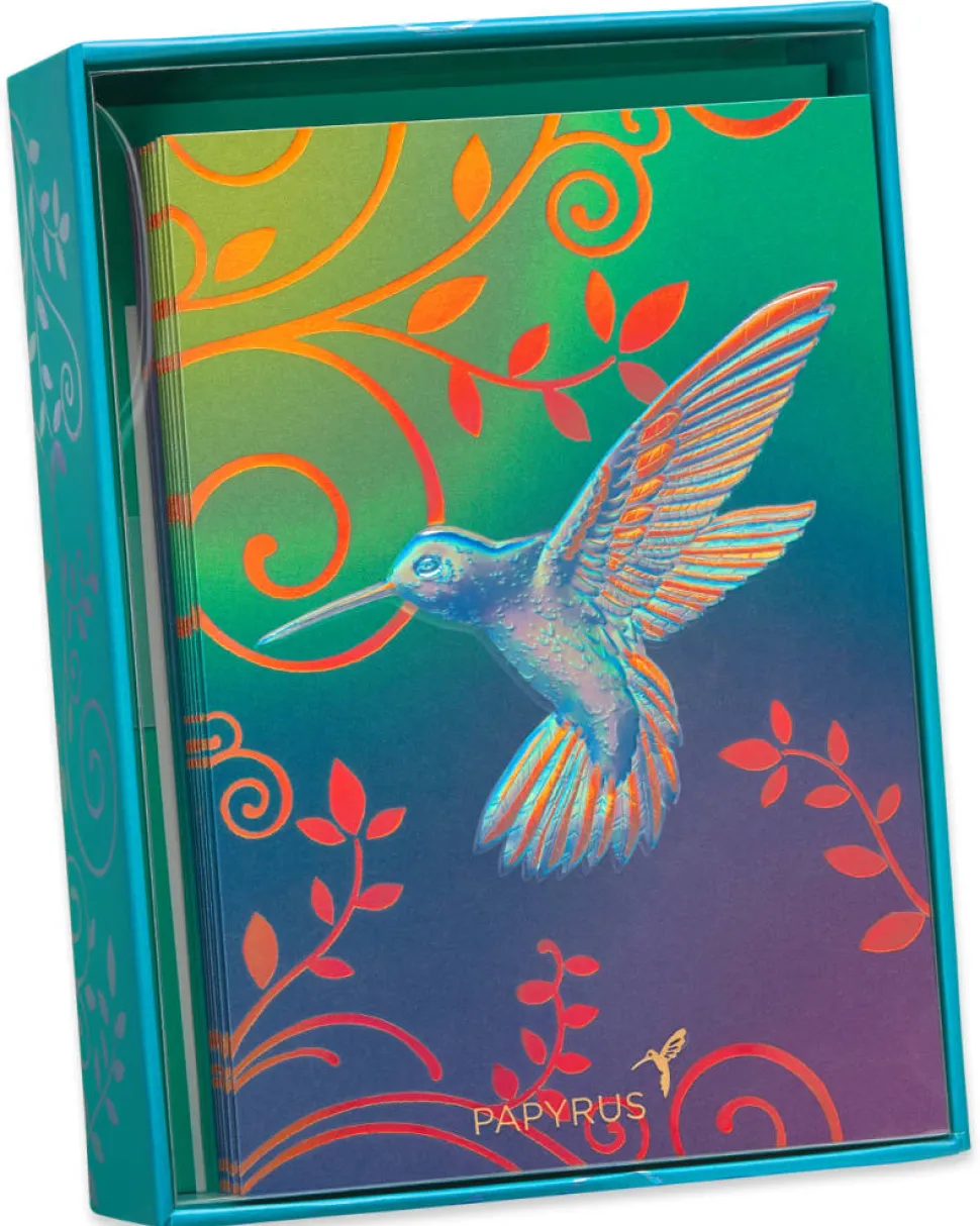 Hummingbird Boxed Blank Note Cards, 12-Count