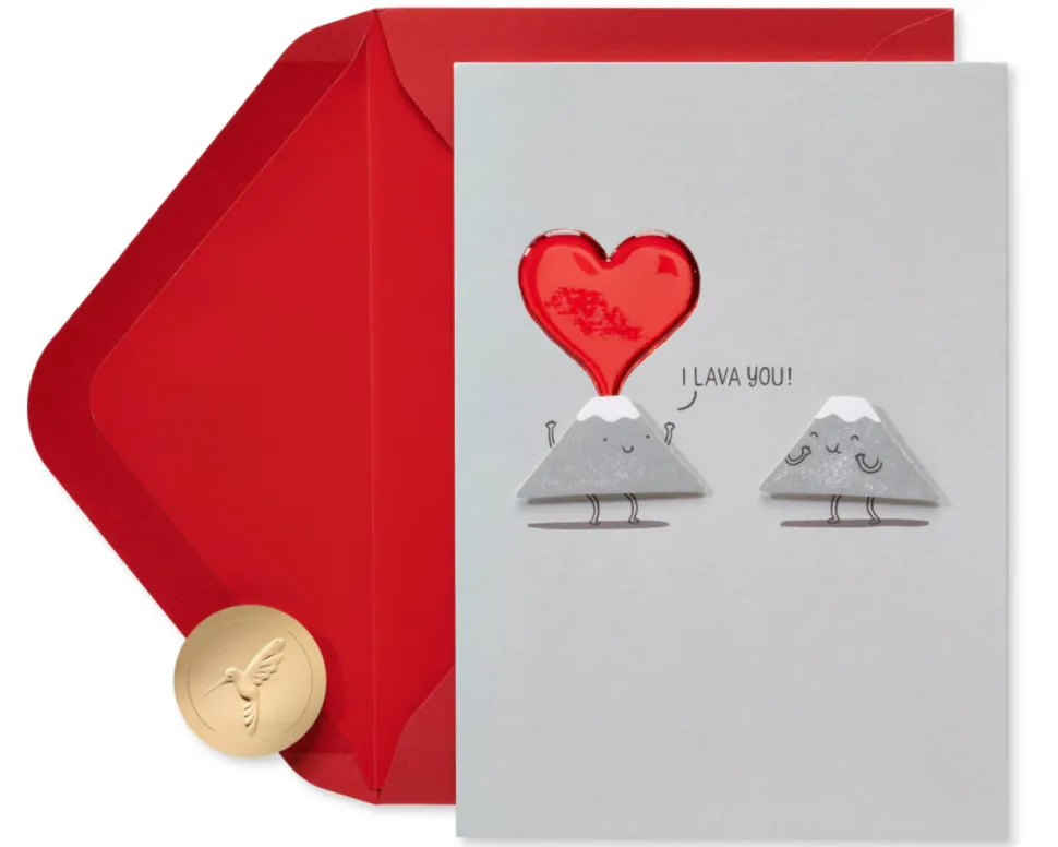 I Lava You Romantic Greeting Card