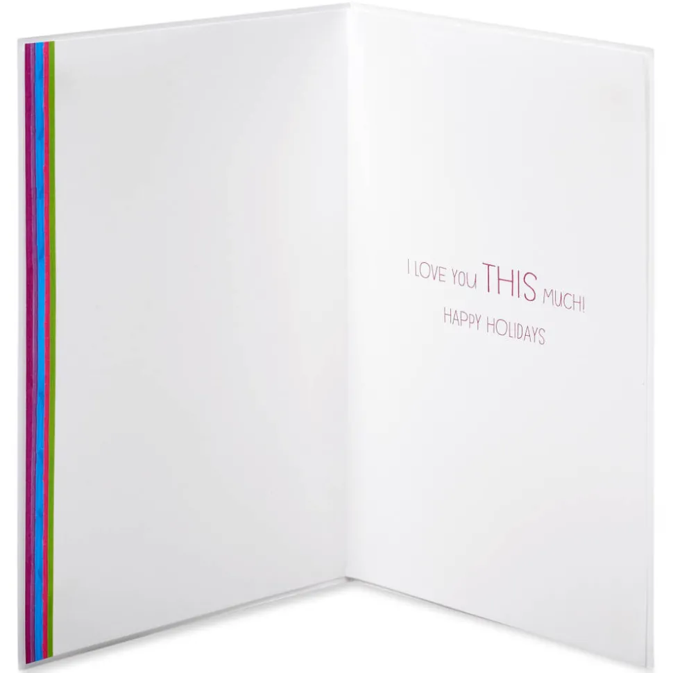 I Love You THIS Much Christmas Greeting Card for Grandpa