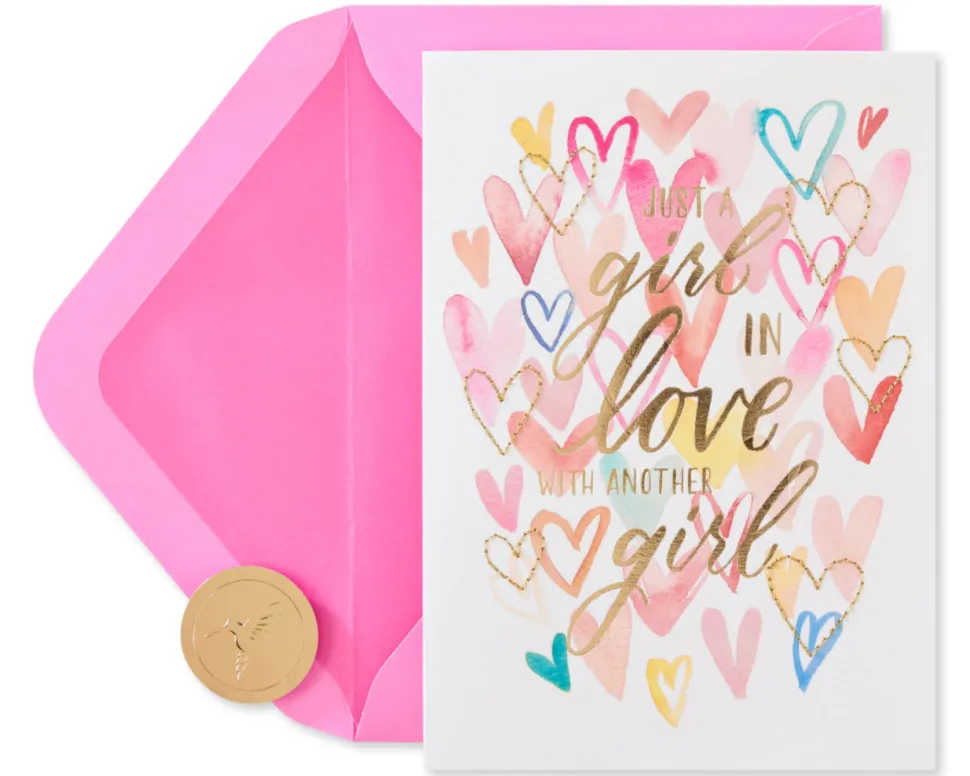 In Love Girls Anniversary Greeting Card