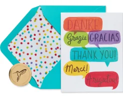 International Thanks Boxed Thank You Cards and Envelopes, 20-Count